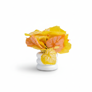 Artificial Flower Plant with Pot for Home Decor – Yellow Decorative Indoor Plant