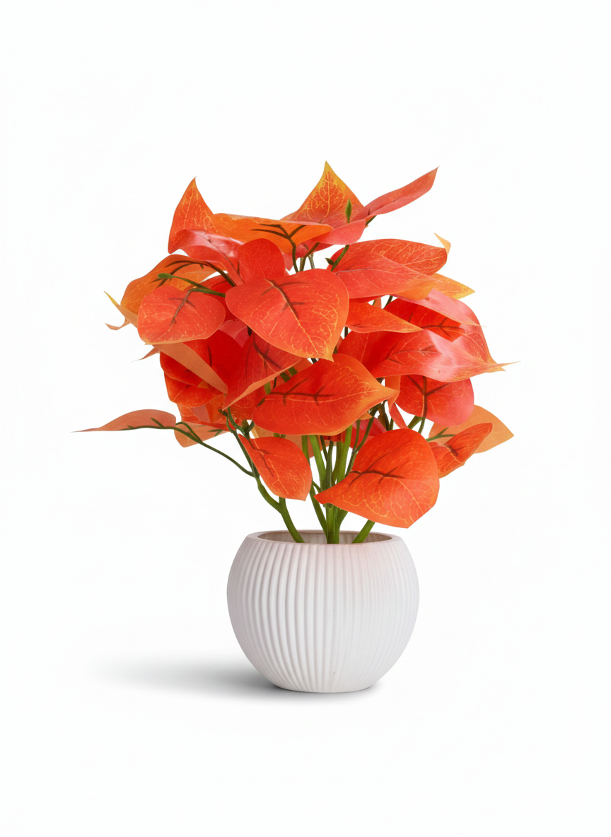 Artificial Orange Leaf Plant with Decorative Pot – Premium Faux Indoor Plant for Home and Office Decor Artificial Orange Leaf Plant with Decorative Pot – Premium Faux Indoor Plant for Home and Office Decor