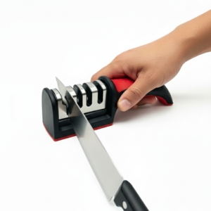 3 stage manual knife sharpener – safe tungsten steel & ceramic knife sharpener for home kitchens